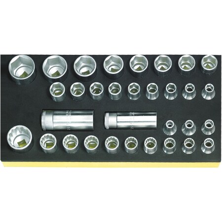 Stahlwille Tools Sockets i.TCS inlay No.TCS 50/51/52/32 1/3-tray32-pcs. 96838191